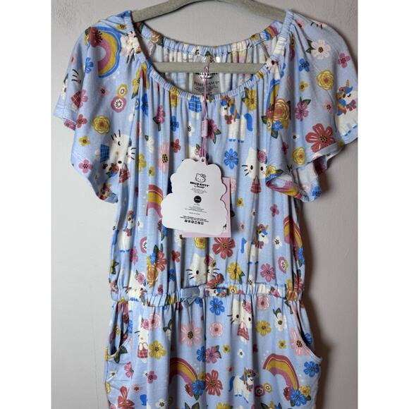 Posh Peanut Hello Kitty Springtime Girls Blue Summertime Shorts Romper 3T/4T NWT - Picture 3 of 15